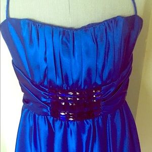 Strapless Satin Short Prom Dress